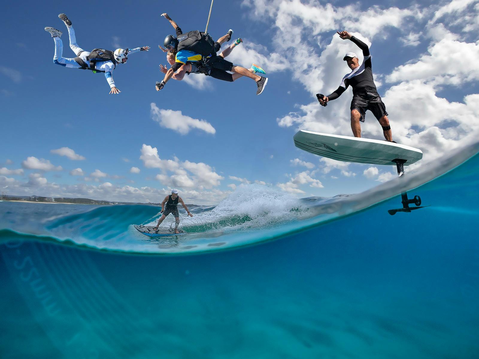 Foil and Skydive Adrenalin Experience