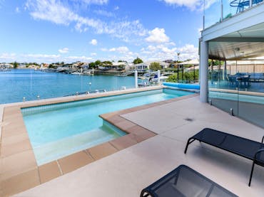 Pool area overlooking canal Pool area overlooking canal