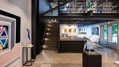 Gallery stairs and rail