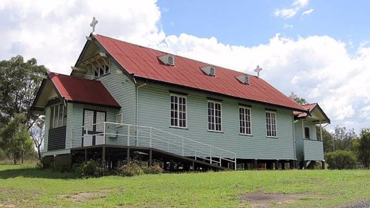 Exterior of the wooden Rathdowney Church Exterior of the wooden Rathdowney Church