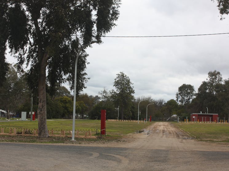 Shows the general camping area