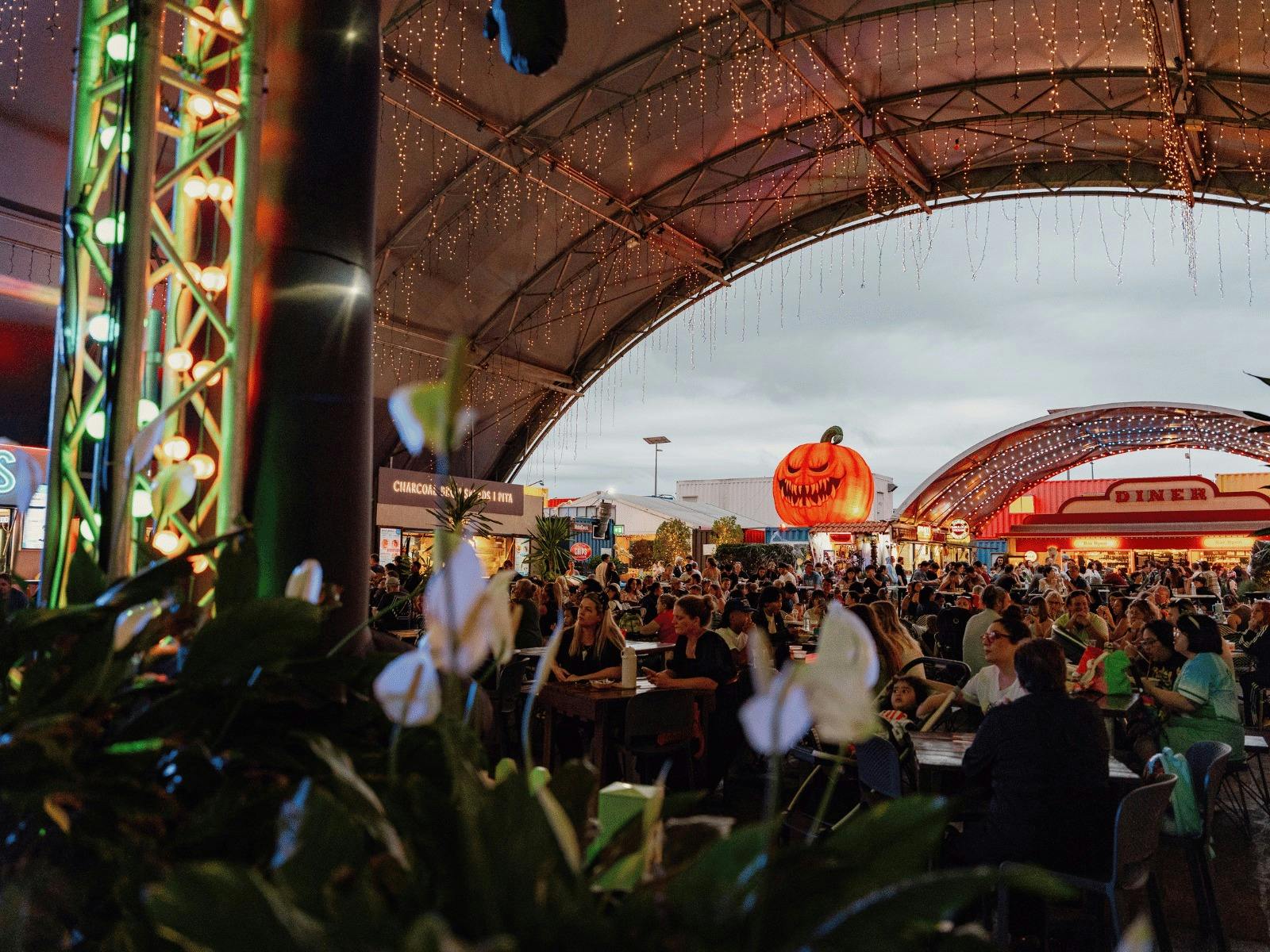 Halloween Crowd at Eat Street Northshore
