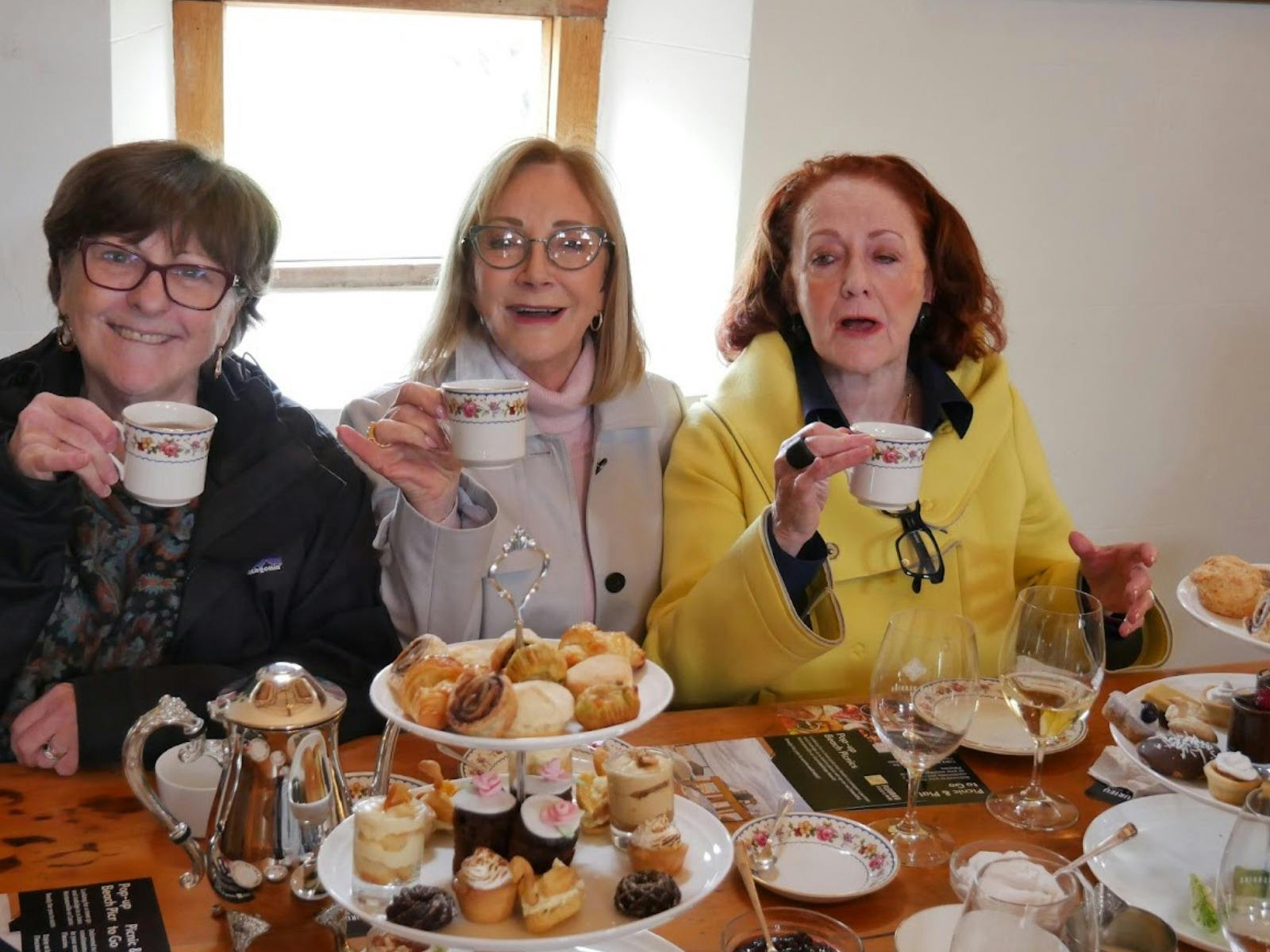 Three ladies enjoying High Tea