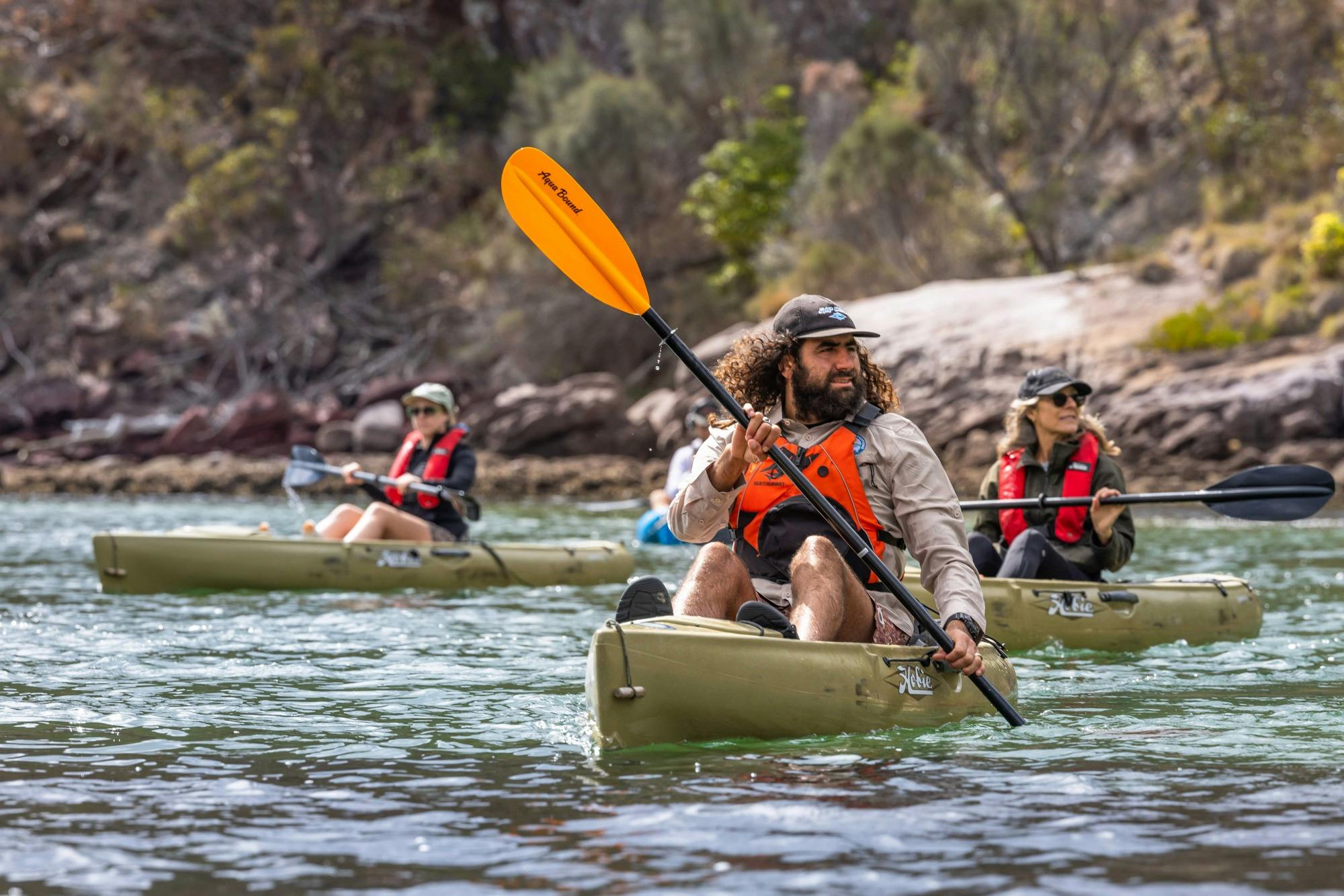 Guide kayaking Pambula River