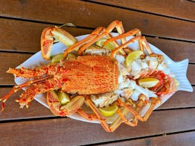 Nothing beats freshly caught and cooked cray - straight from the boat