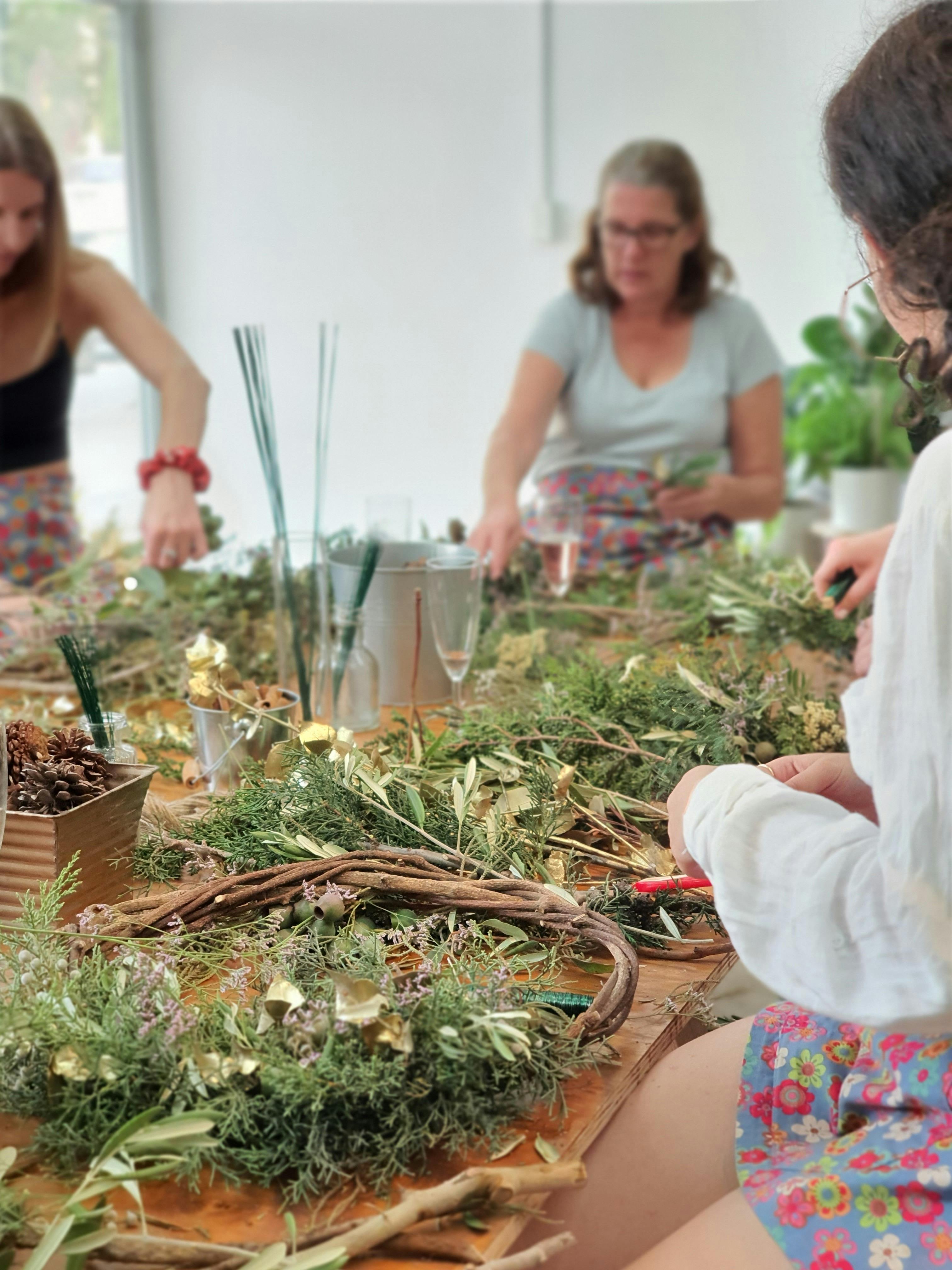Fresh Flower Christmas Wreath-Making Workshop