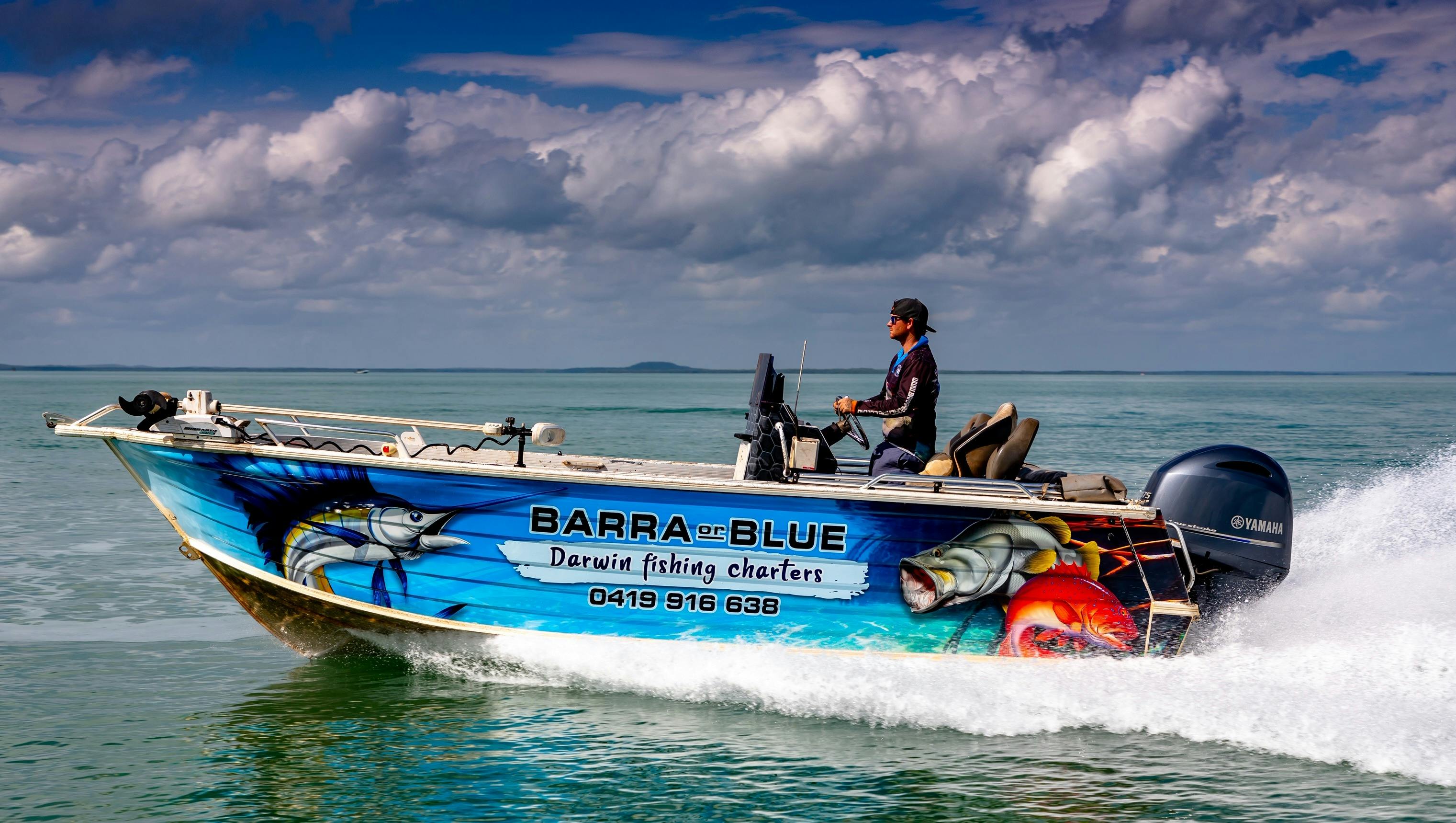 Barra or Blue's well set up 6.1m Barra Boat
