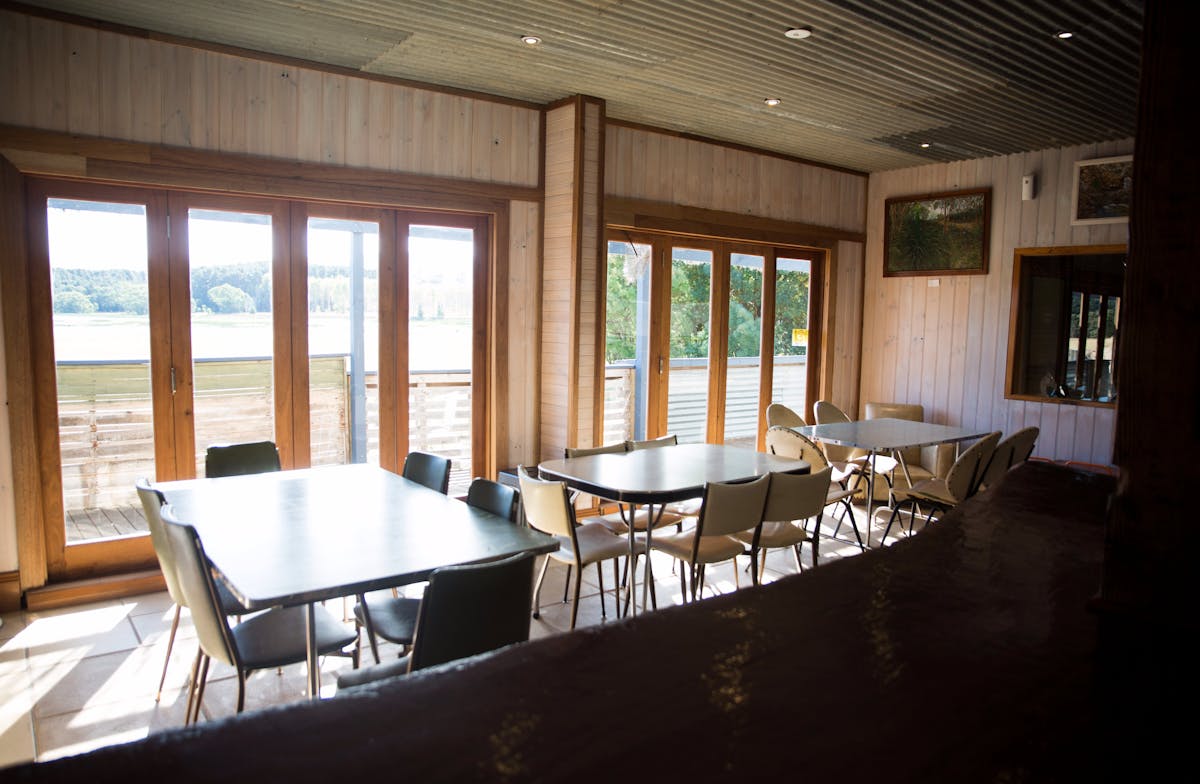 View from the dining area to the Myponga Reservoir