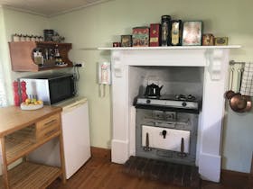 Characterful original kitchen fireplace