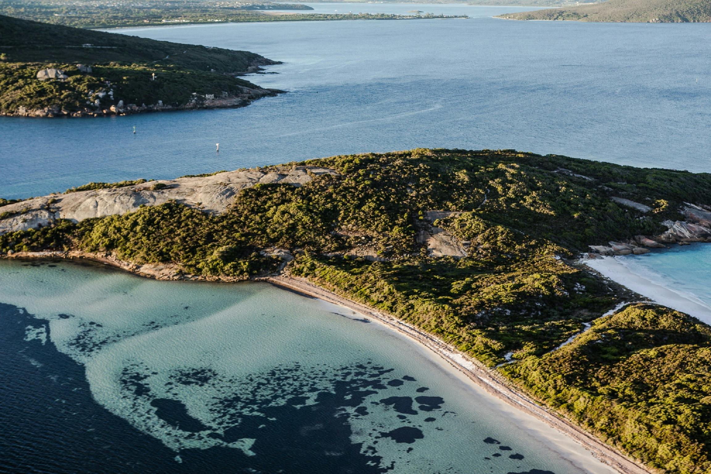 Aerial view of Albany coastline, Western Australia
