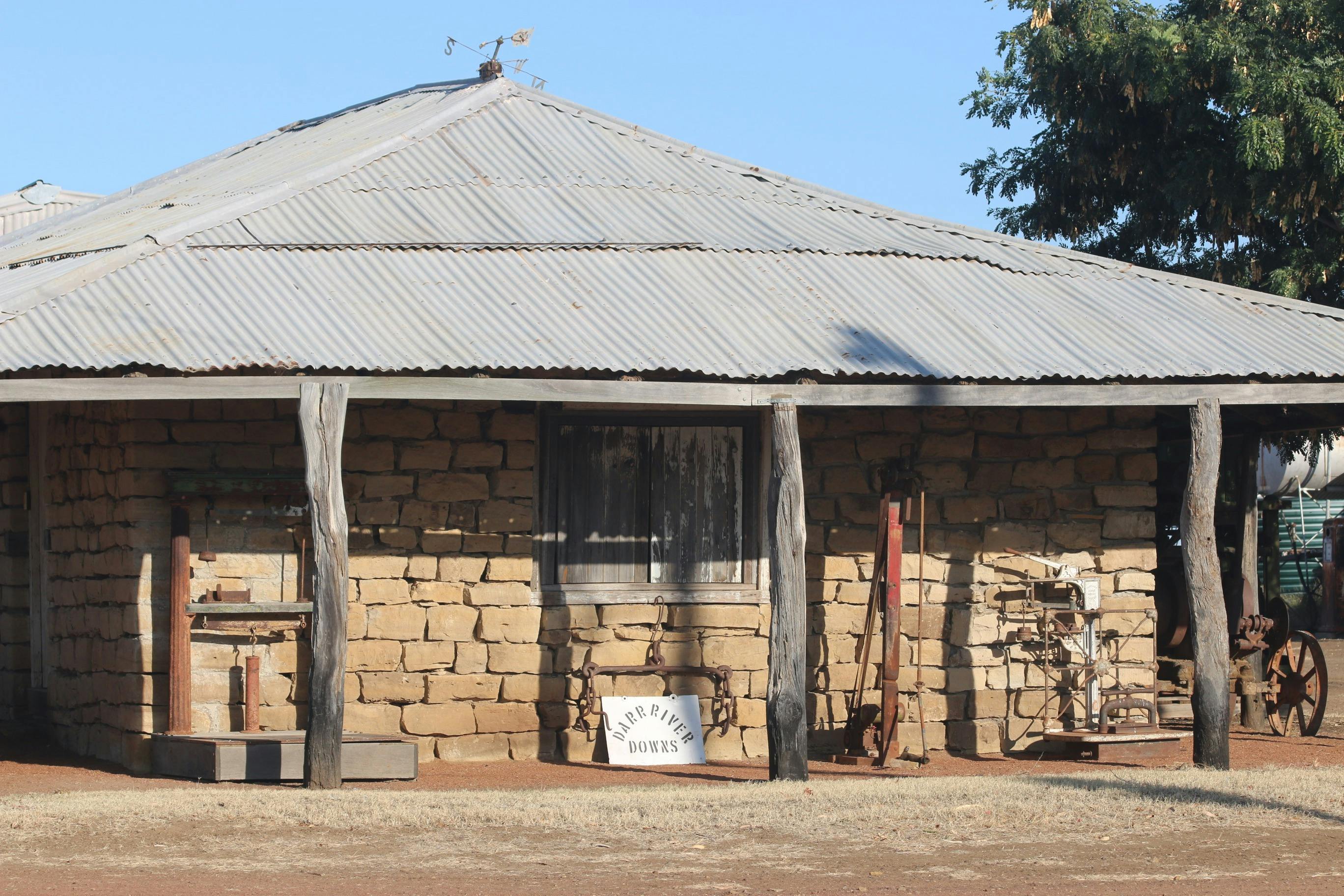 Original sandstone buildings, Darr River Downs, Longreach, Queensland
