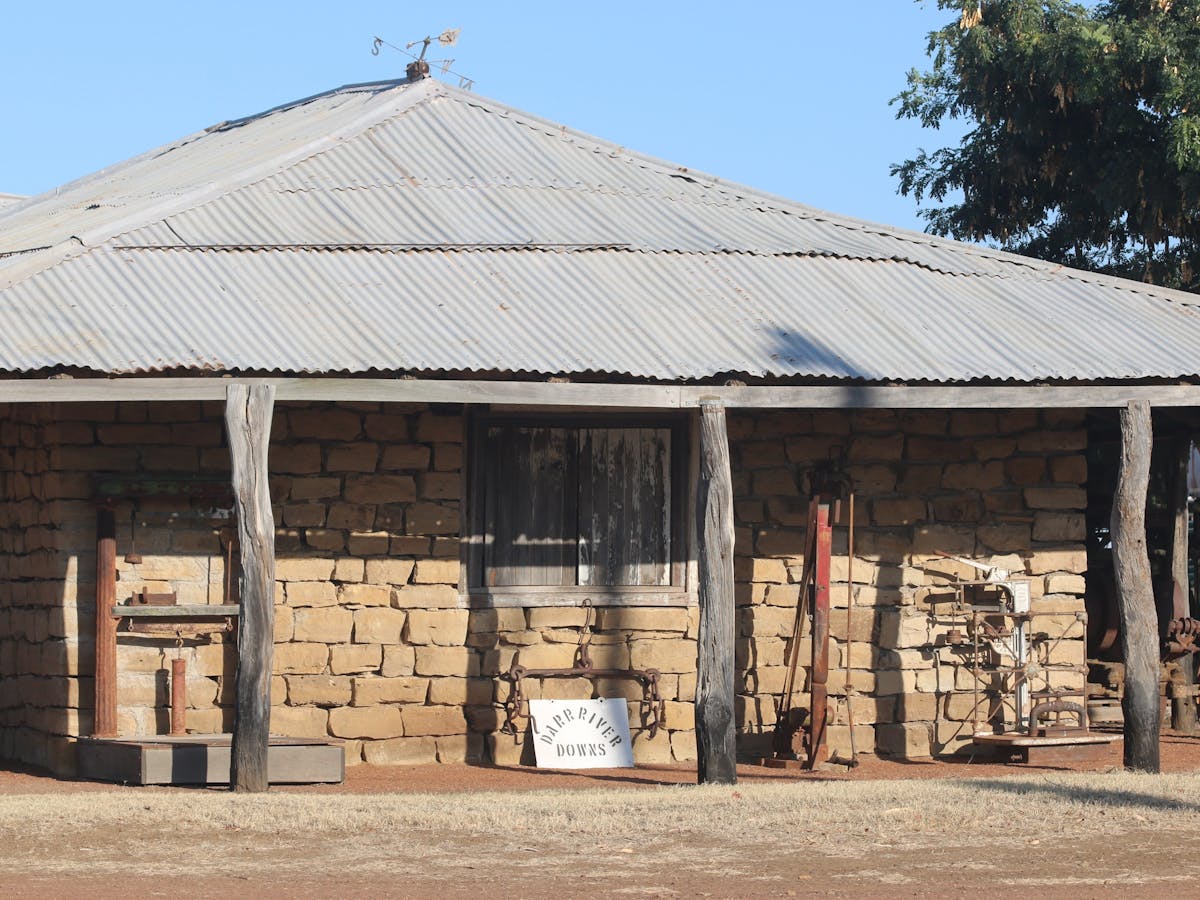 Original sandstone buildings, Darr River Downs, Longreach, Queensland