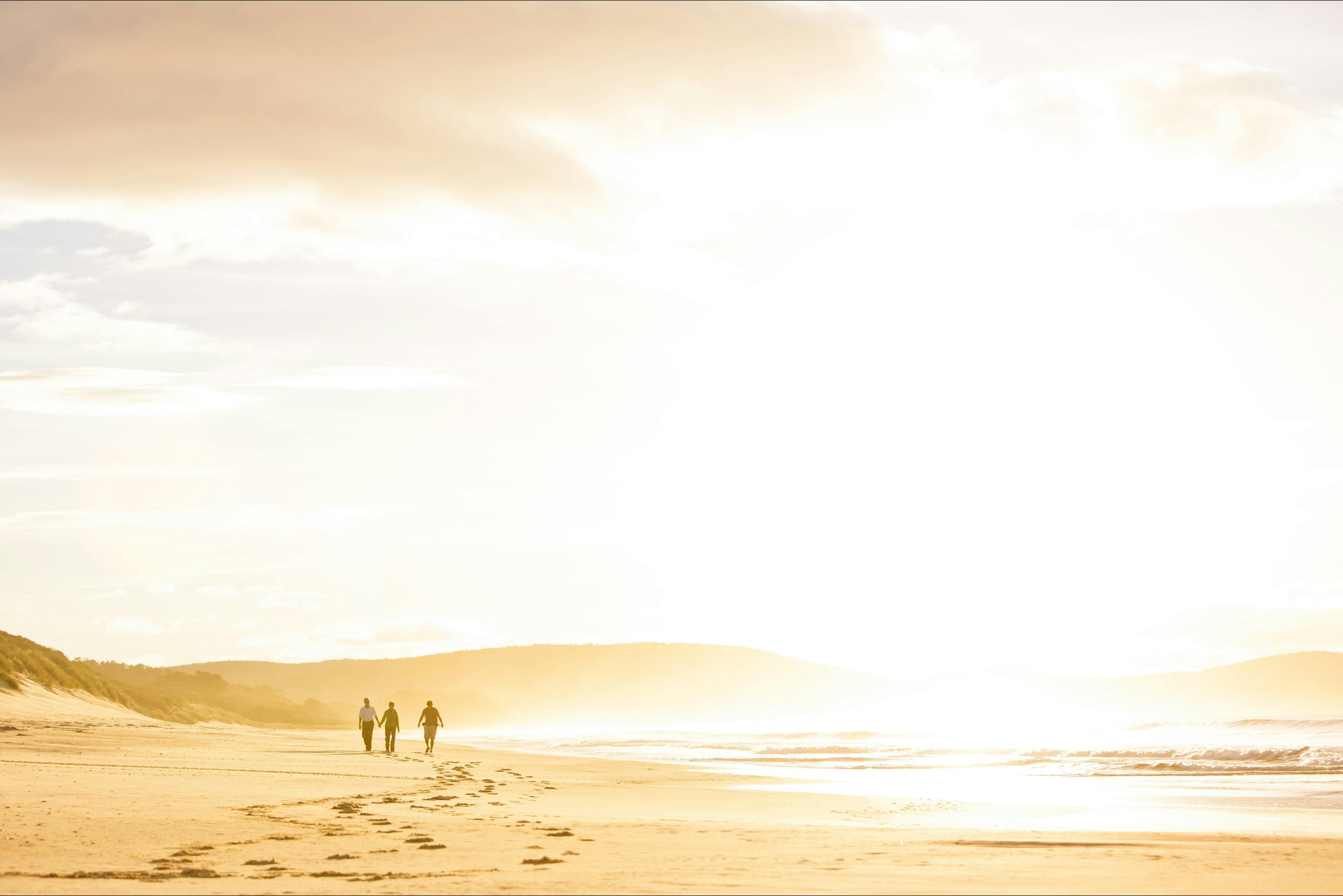 Walkers on Bruny Island
