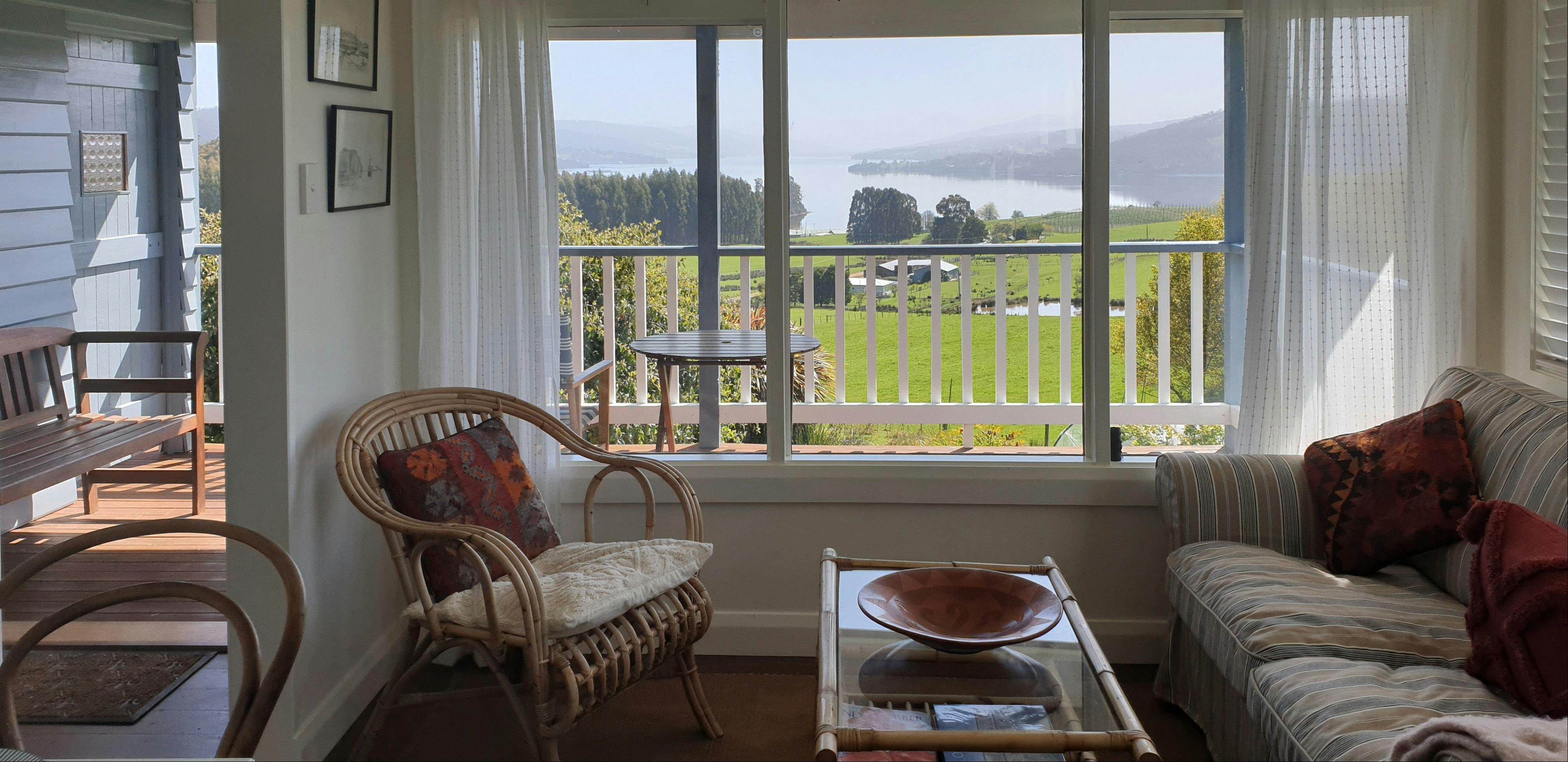 Huon Belle Homestead Water views from apartment lounge and private verandah