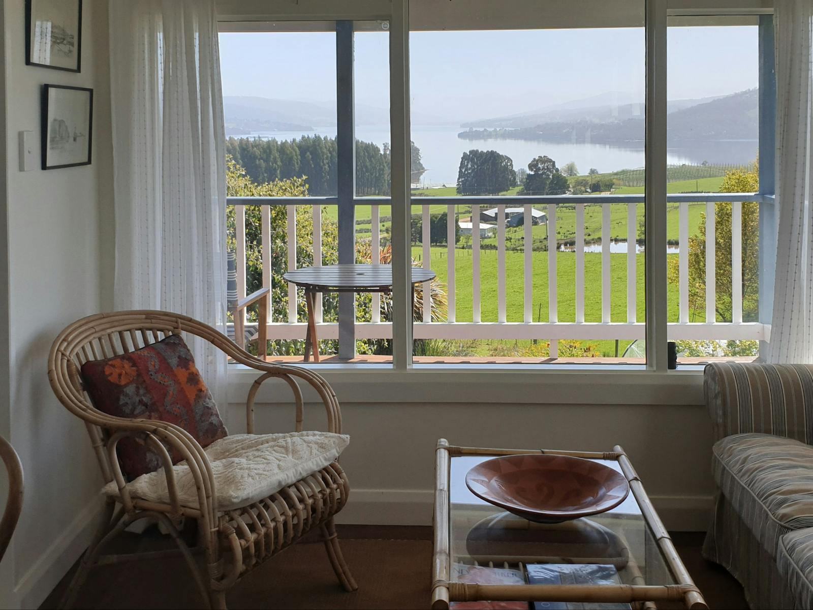 Huon Belle Homestead Water views from apartment lounge and private verandah