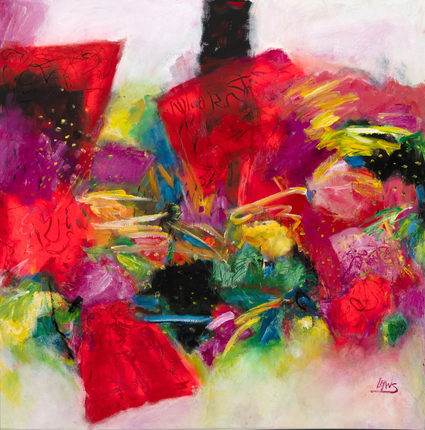 Colourful abstract painting