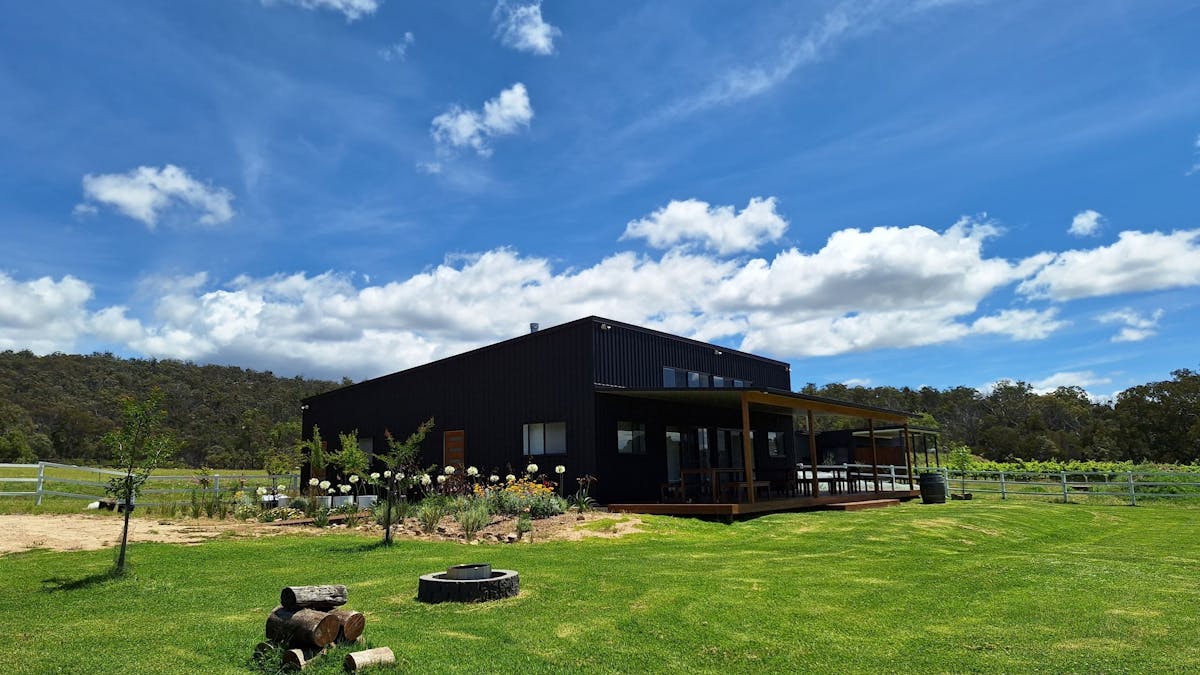 Photo of the cellar door and surrounds