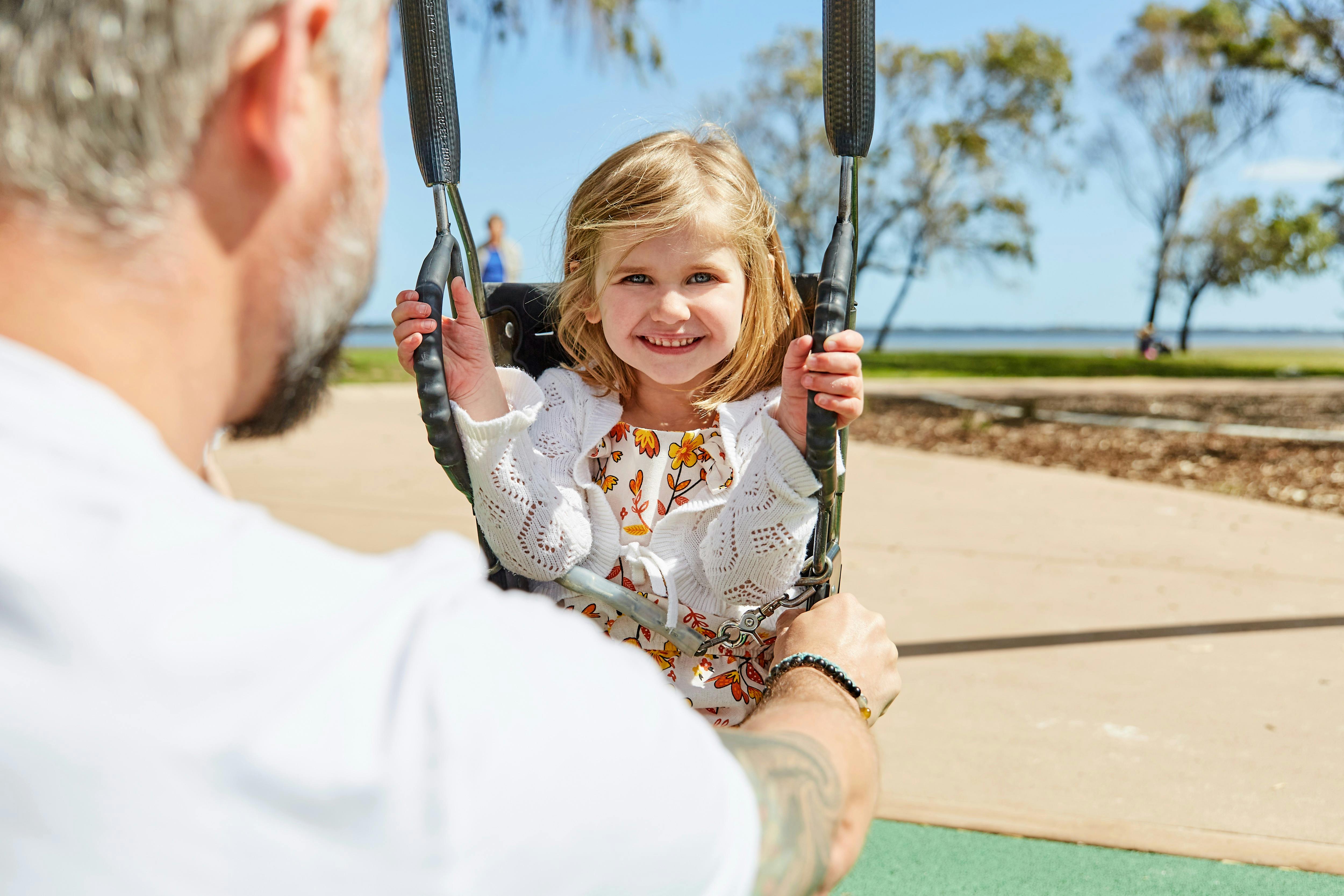 Swings at Karragarup Playspace
