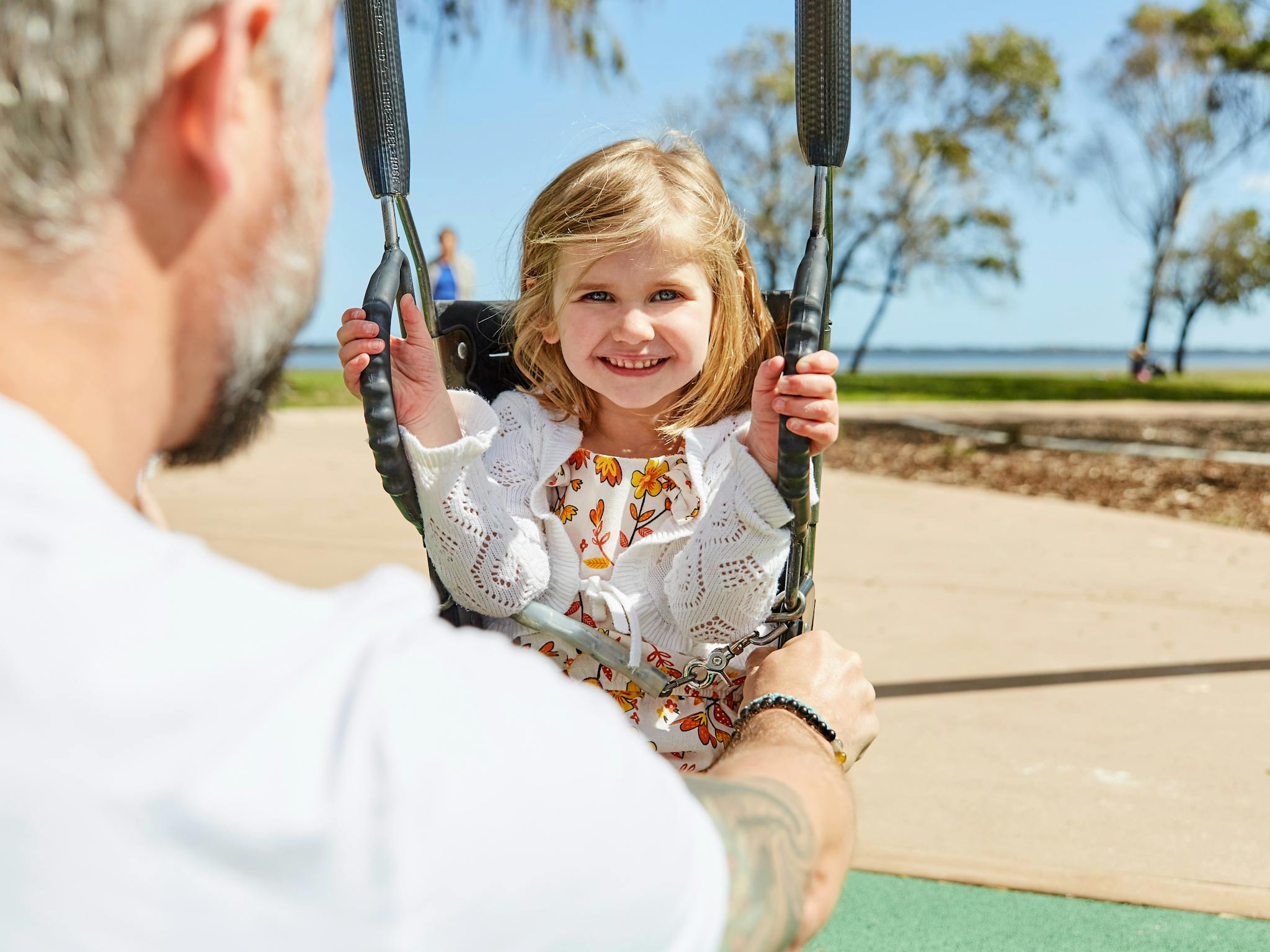 Swings at Karragarup Playspace