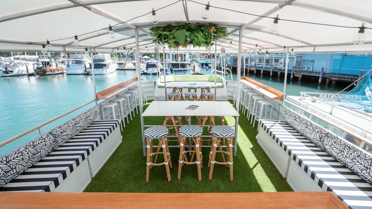 Beautiful Outdoor Space Upstairs on The Boat Mooloolaba