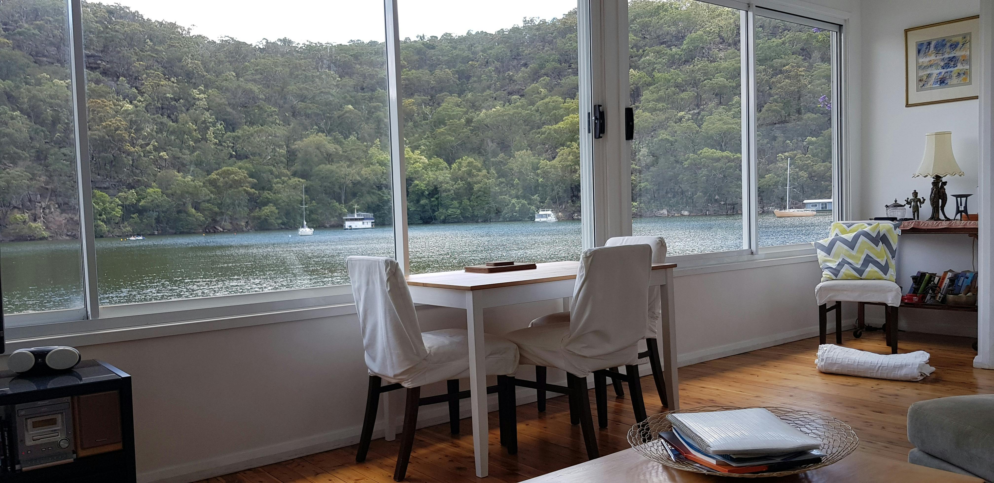 living room berowra waters views