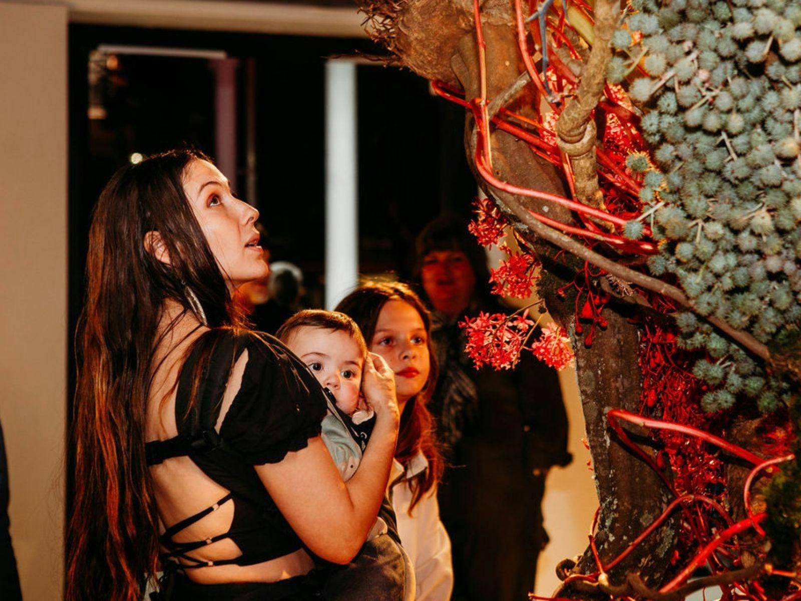 Enjoying the exhibitions at the Lismore Regional Gallery