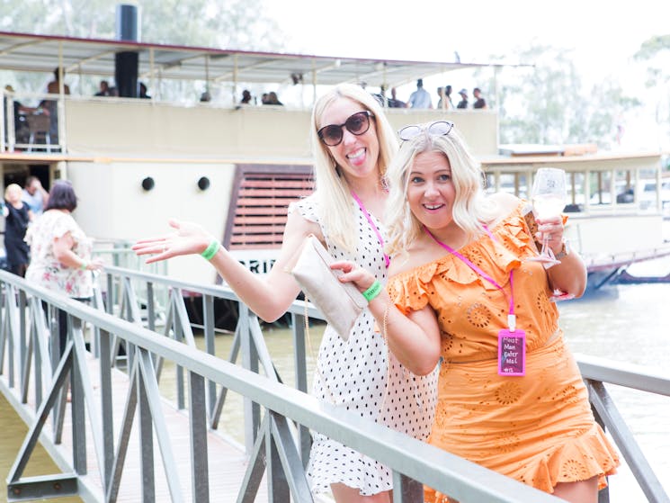 All aboard the floating venue -Paddlesteamer for more love tunes, good food and wine