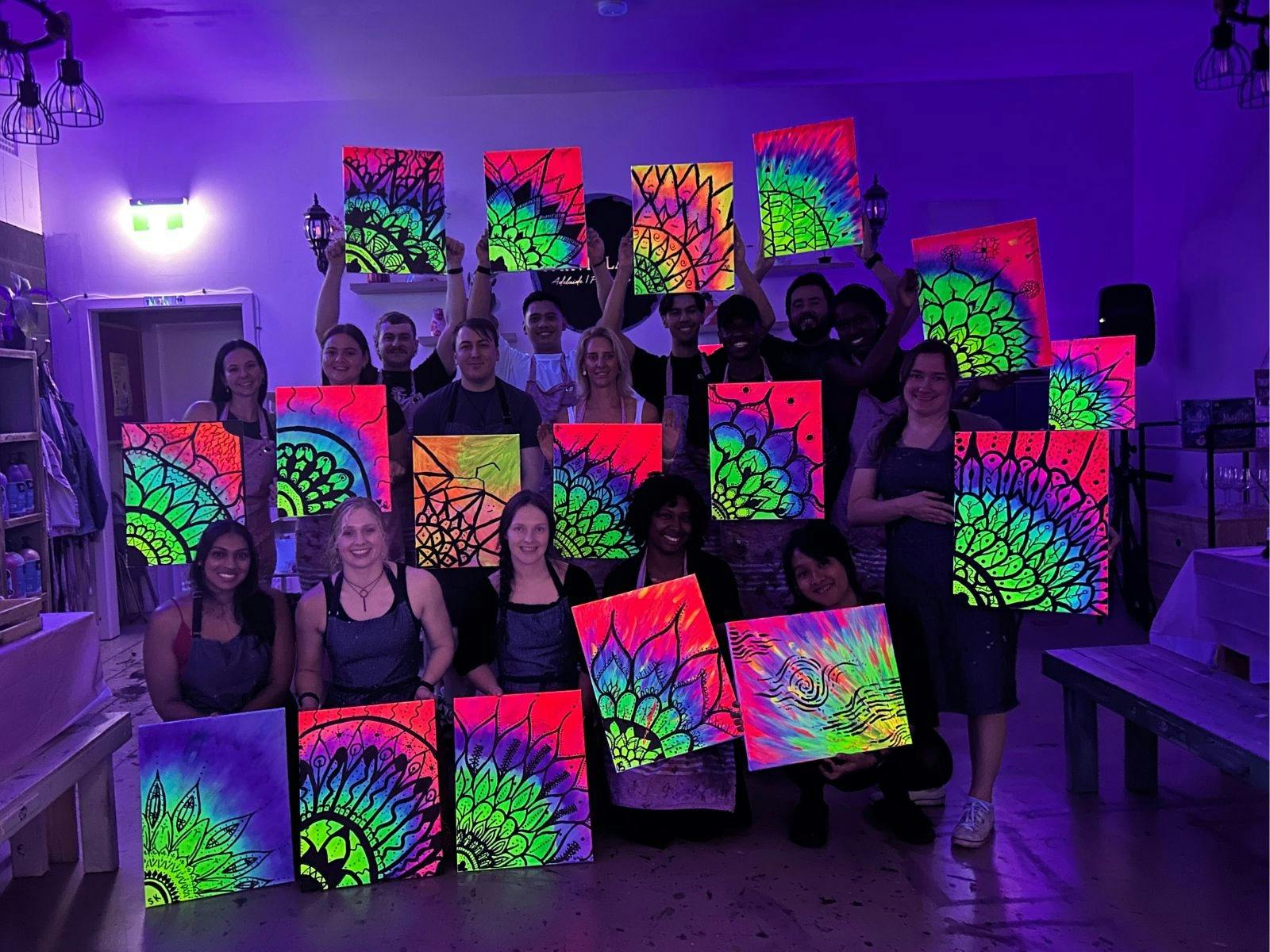Paintelaide Neon Paint and Sip