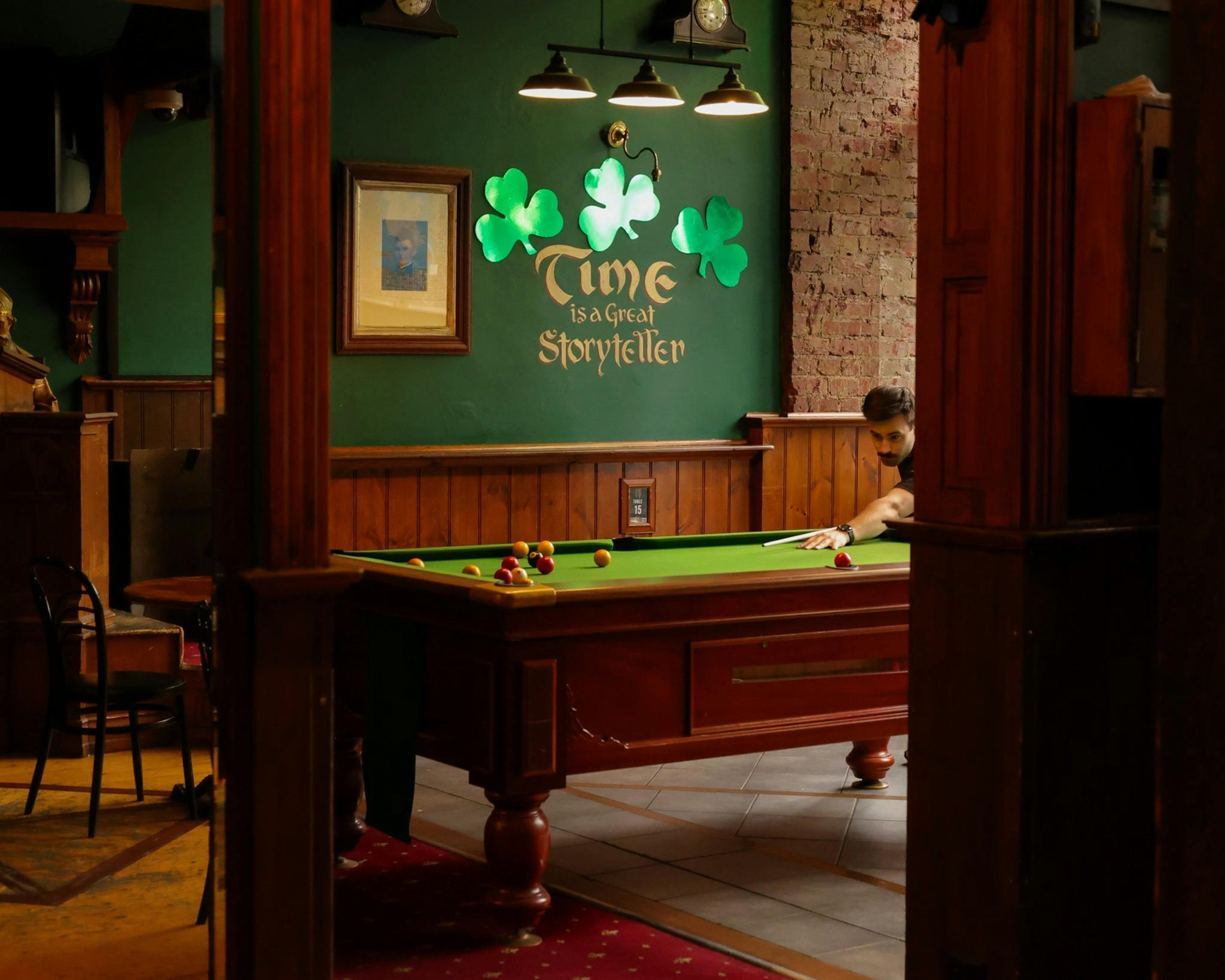 Man playing pool