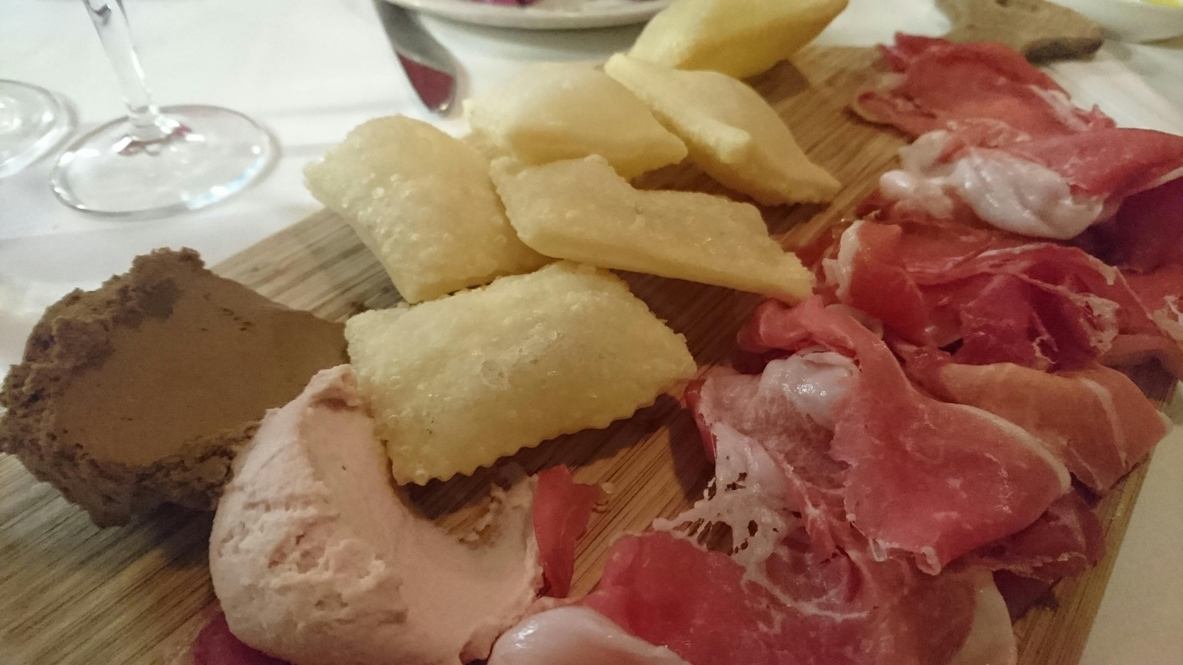 Gnocco Fritti is enjoyed on tour - an example of one of the dishes