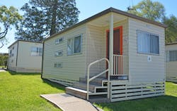 Budget cabin at the Colour City Caravan park