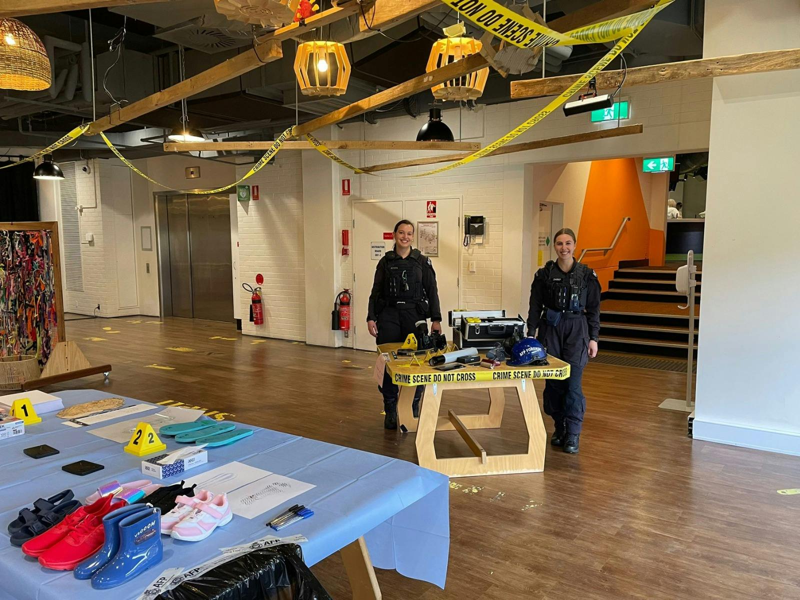 Forensic AFP personnel at Questacon