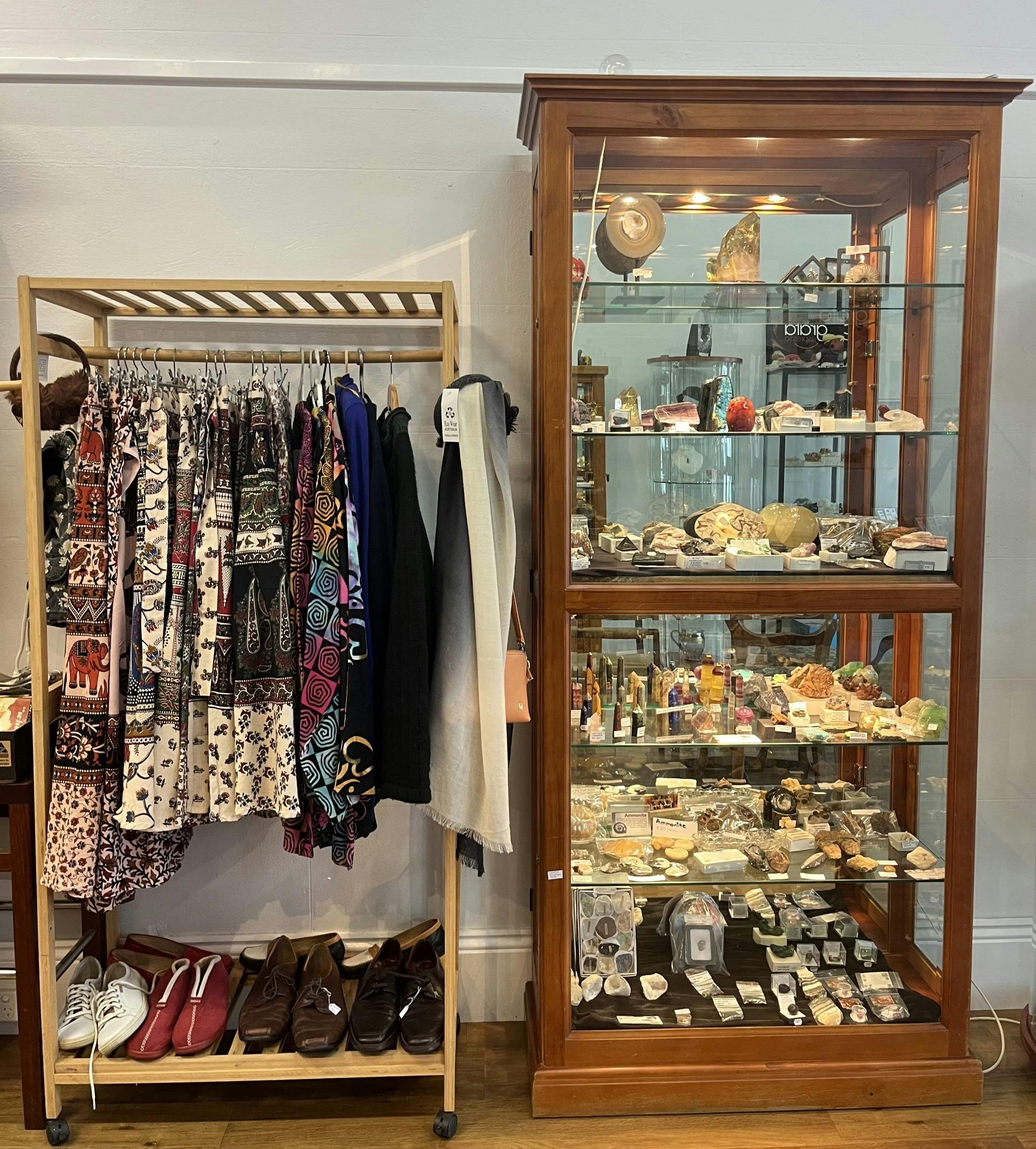 Clothing and Crystal Specimens