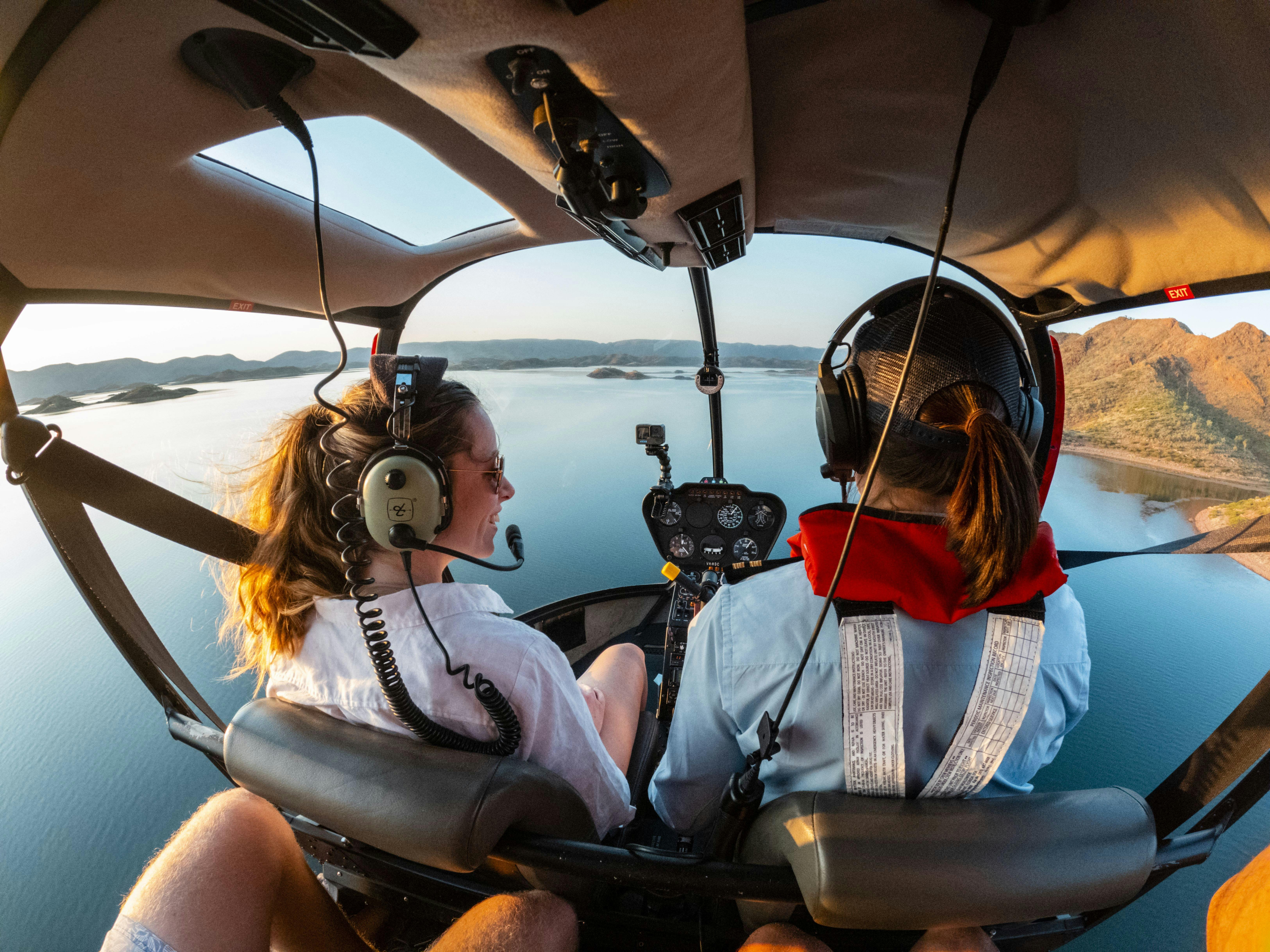 Flying over Lake Argyle
