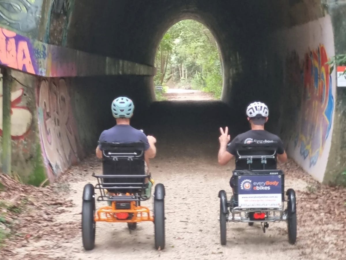 2 men riding side by side on NRRT