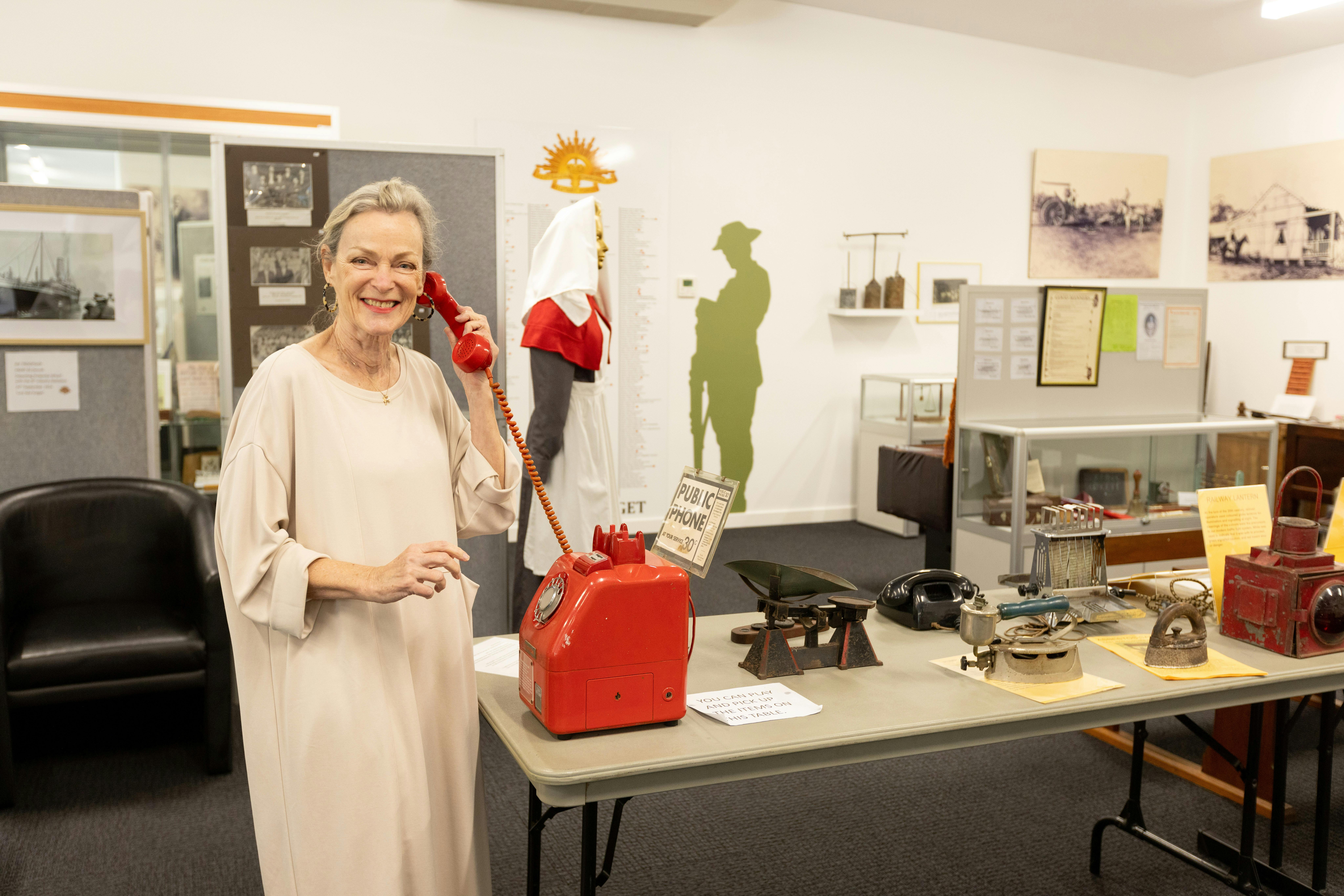 Interactive table for all visitors to explore items from a bygone age.