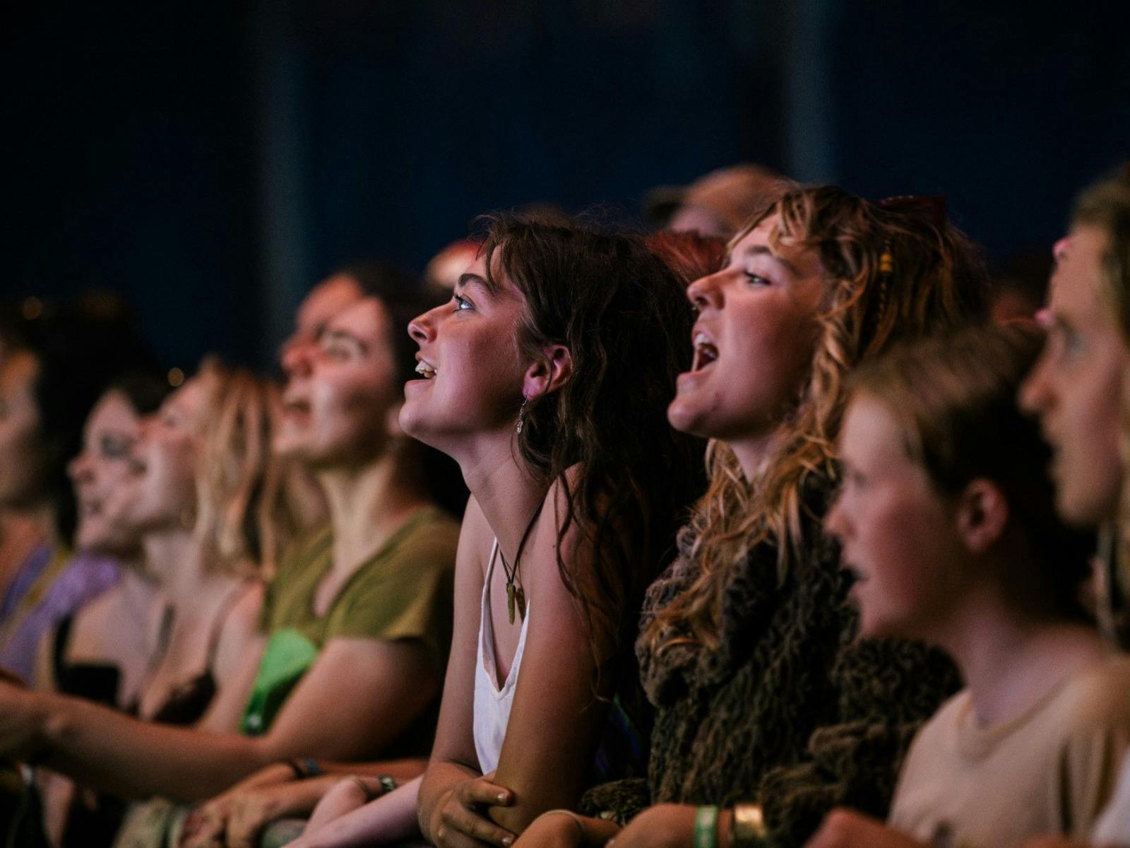 crowd members enjoying the show