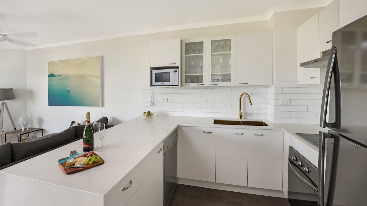 Deluxe kitchen with stone benchtops