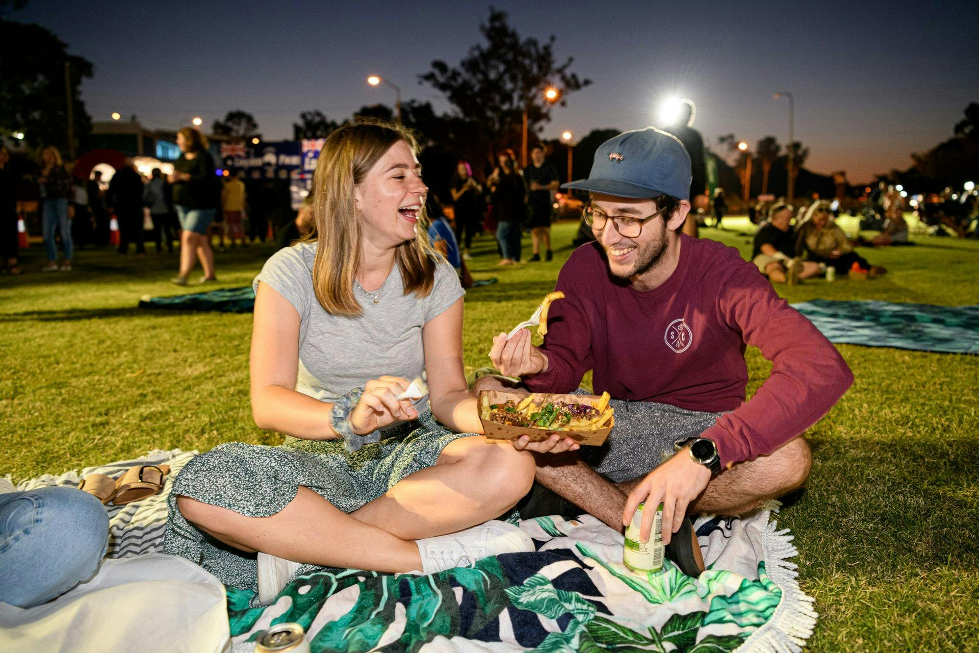 Patrons enjoying delicious food.