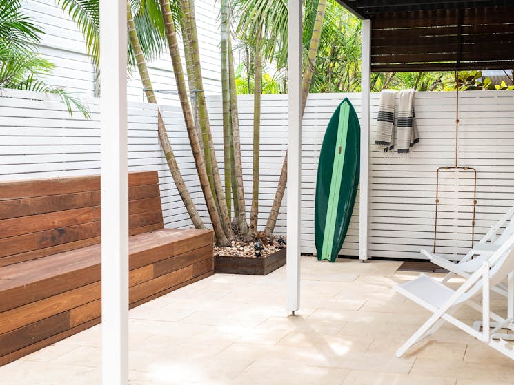 Tingum - Lennox Head - Downstairs Patio and Outdoor Shower