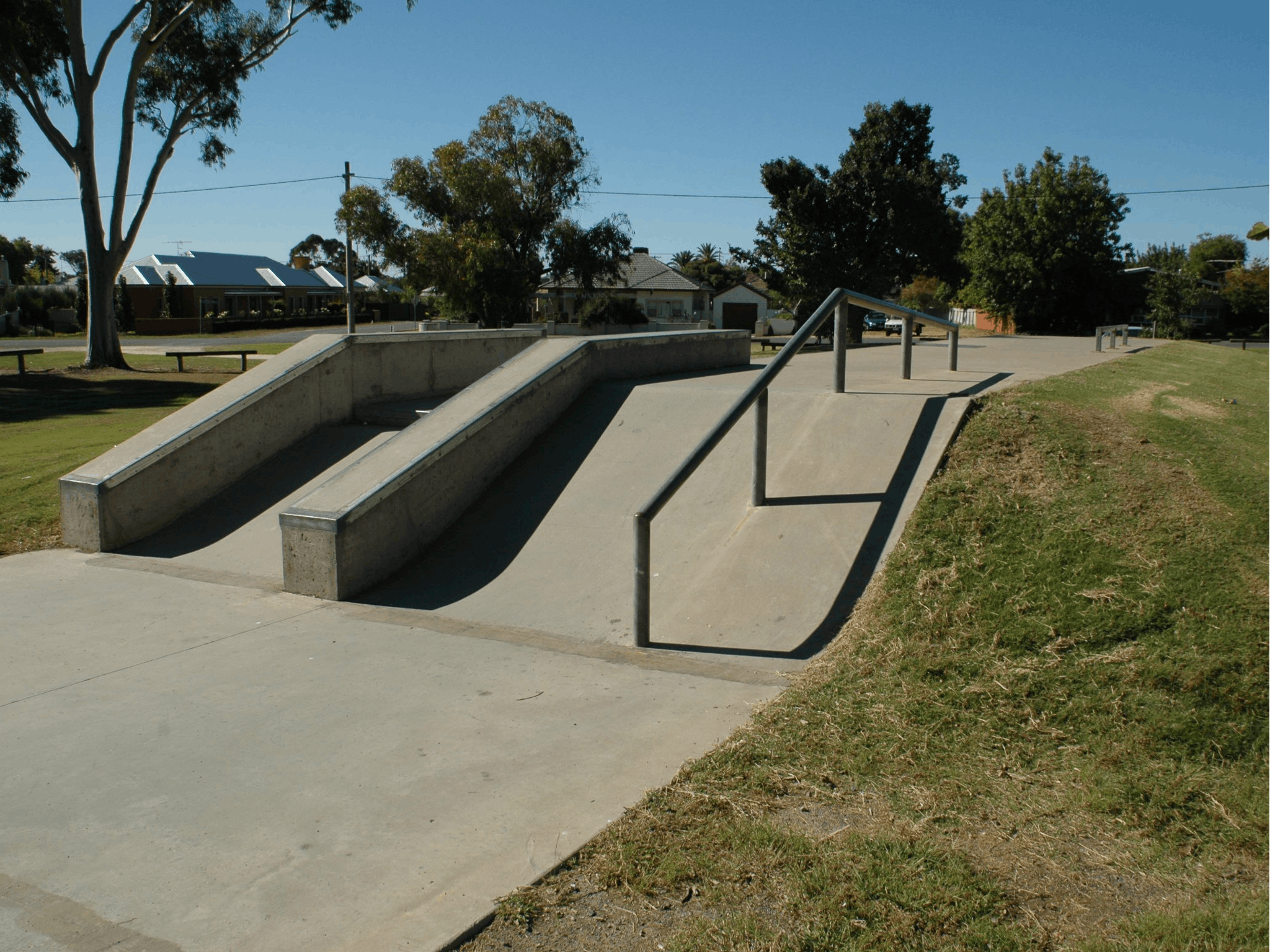 Skate park which is at the Rutherglen Apex Park