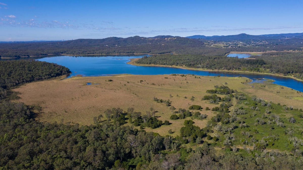 Aerial view of Lake Samsonvale