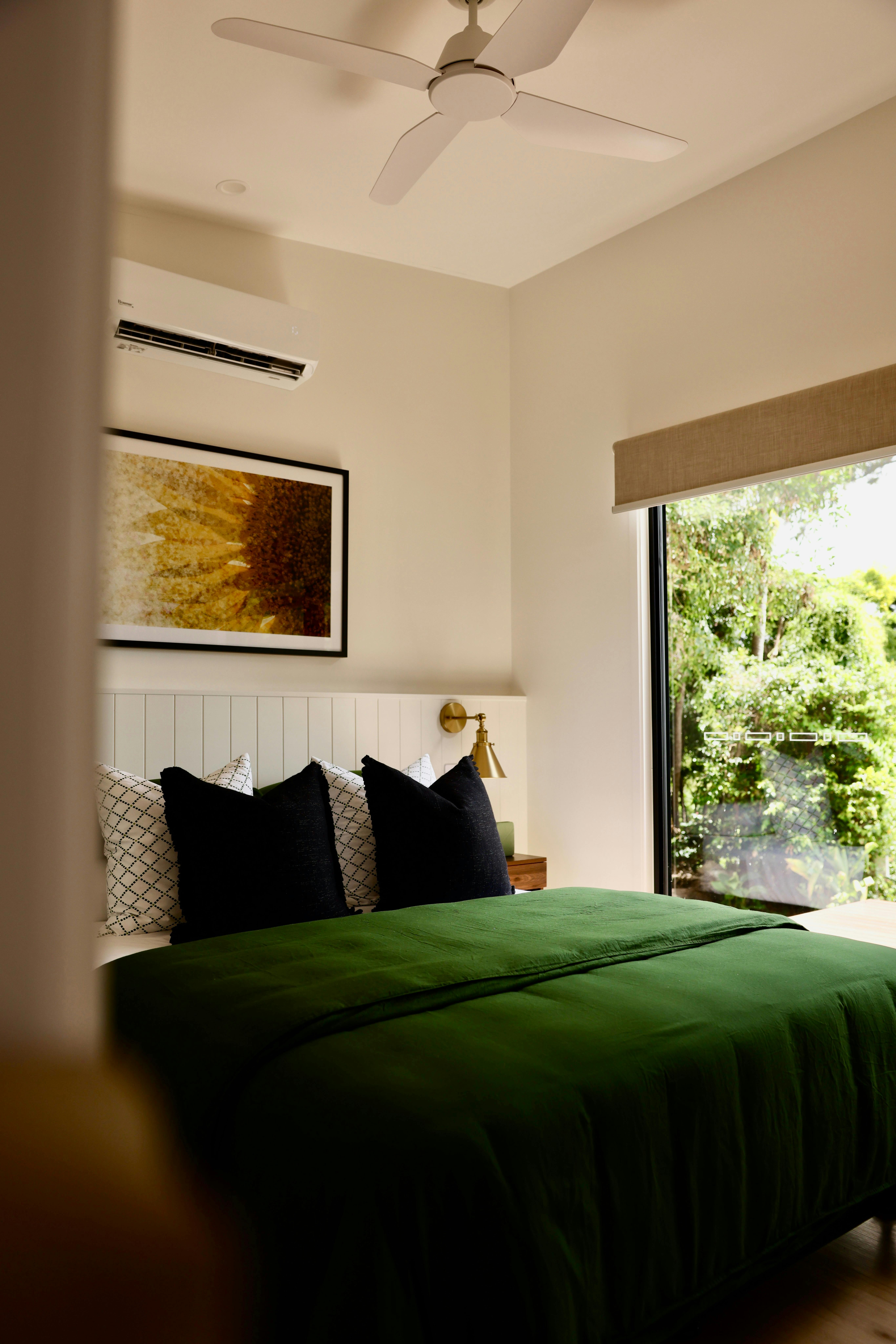 Our Master Bedroom where you can wake up and peer out to see the distant ocean views