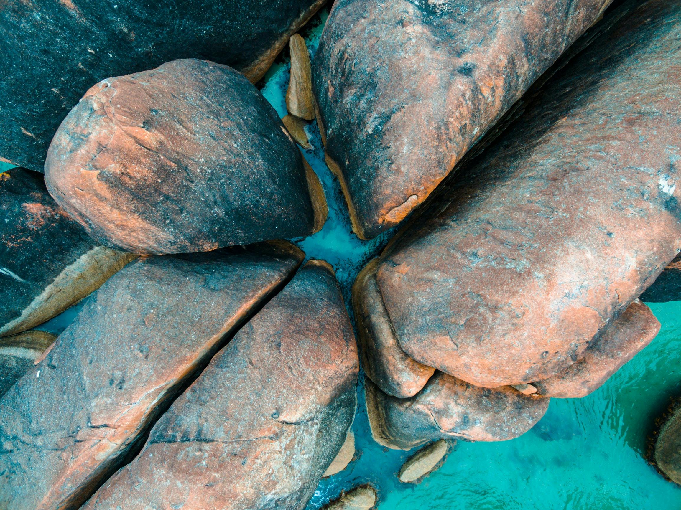 Aerial View of Elephant Rocks, William Bay National Park