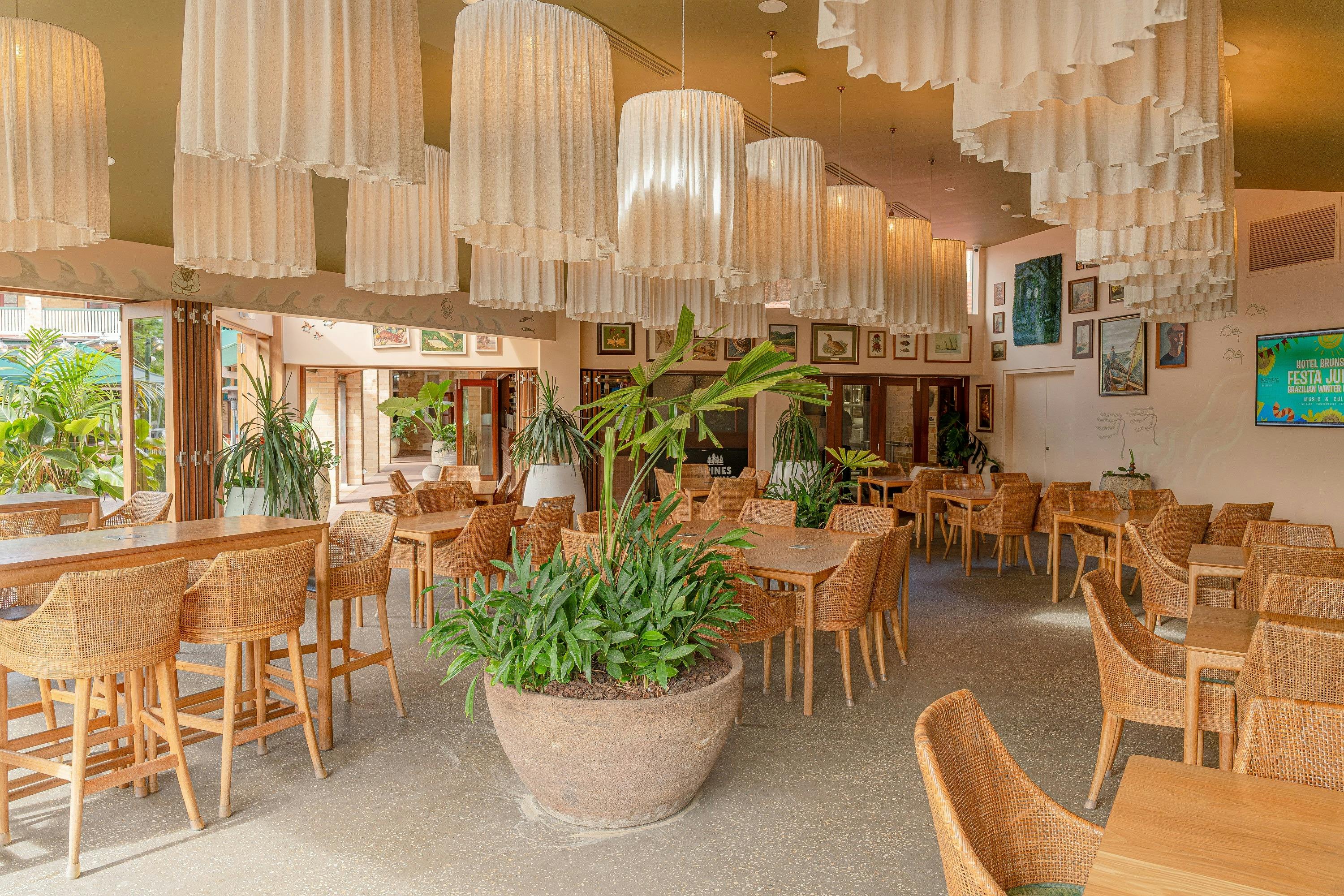 Dining tables at Hotel Brunswick