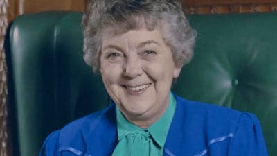 Joan Child sitting in the Speaker's chair