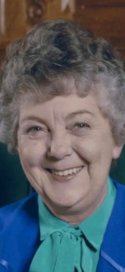 Joan Child sitting in the Speaker's chair