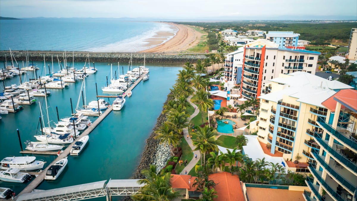 mackay marina aerial run event