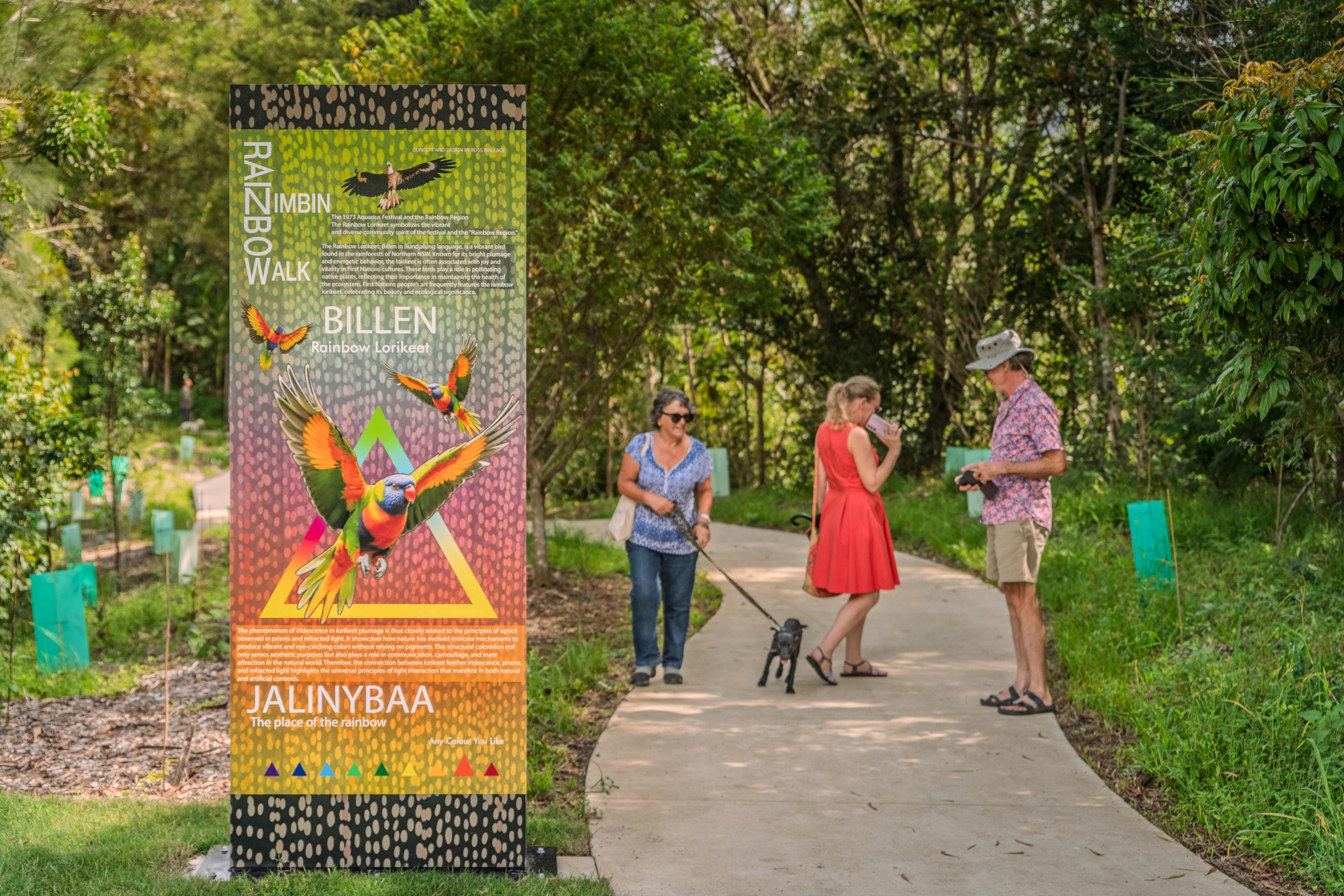 Dog friendly walk on the Nimbin Rainbow Walk