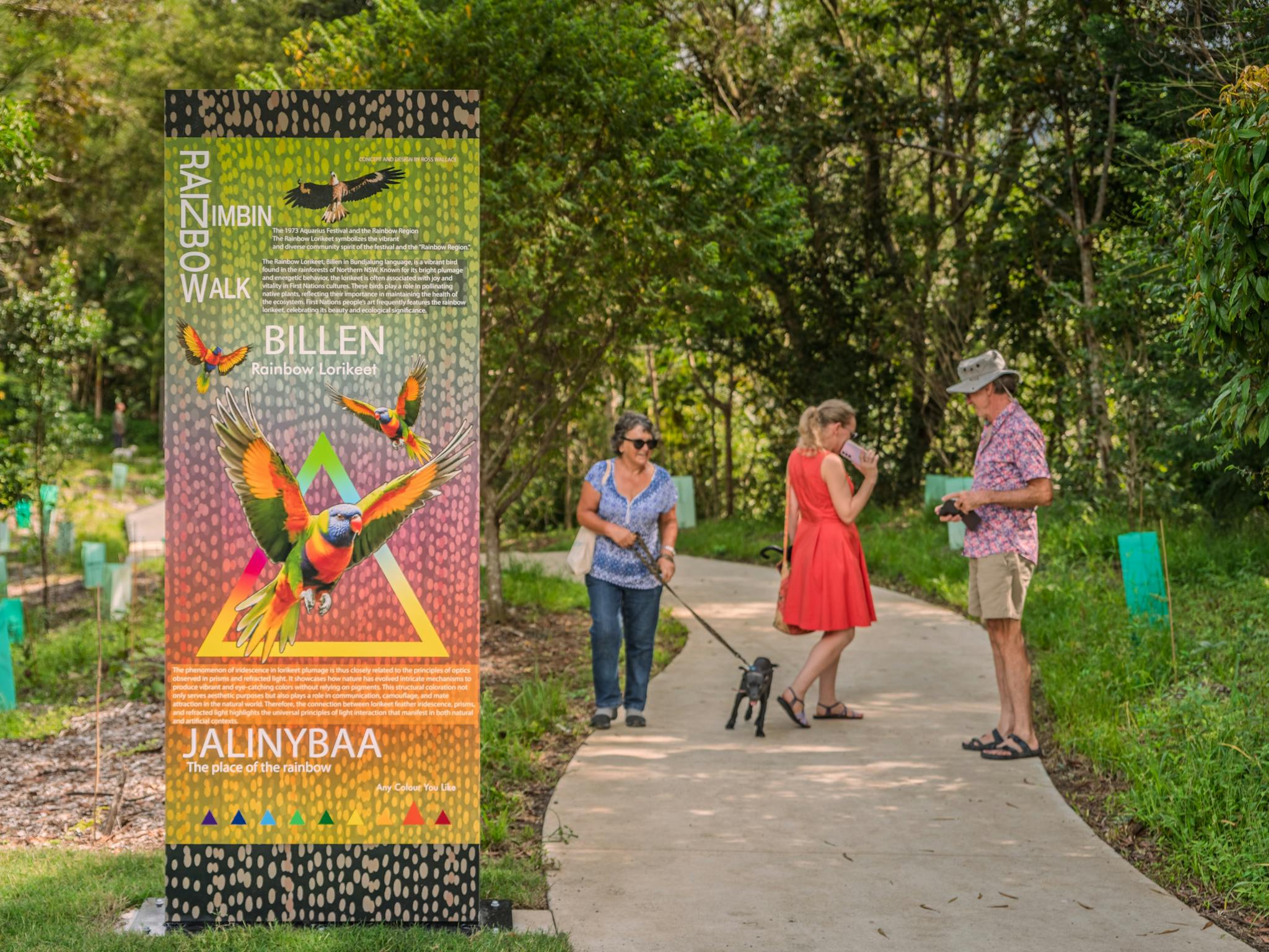 Dog friendly walk on the Nimbin Rainbow Walk